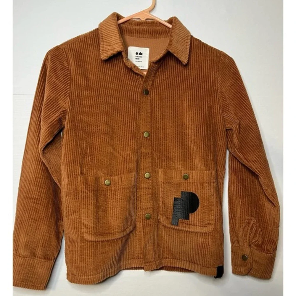 Omani mini Unisex Kids Corduroy‎ Work Shirt Jacket Rust Size 10  New no tags